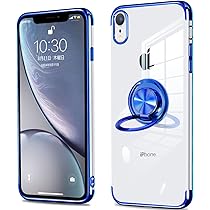 iPhone XR 青 ステッカー付き wraplus_1054